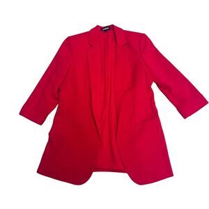 Express Women's Red Blazer Size S Open Front 3/4 Sleeve Jacket